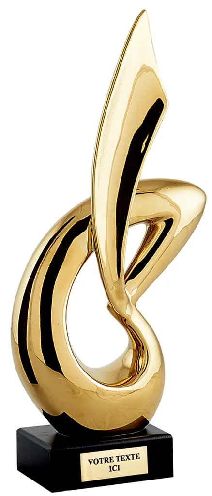 TROPHEE DESIGN CERAMIQUE FINITION DOREE