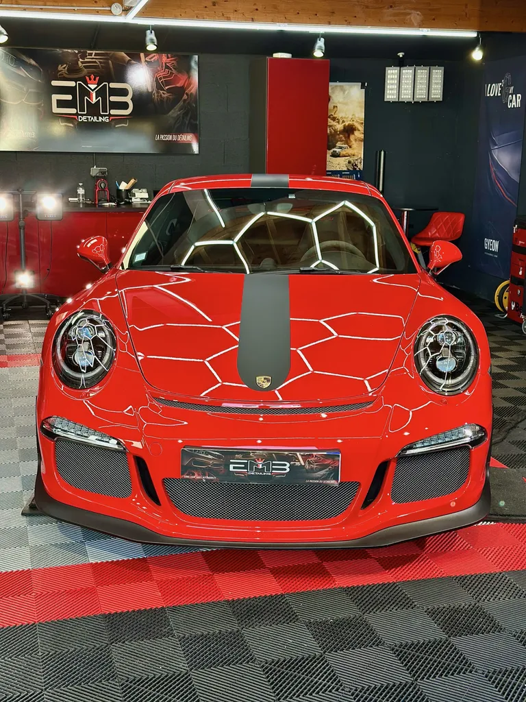 traitement céramique et protection PPF face avant porsche 991 GT3 sur lyon 