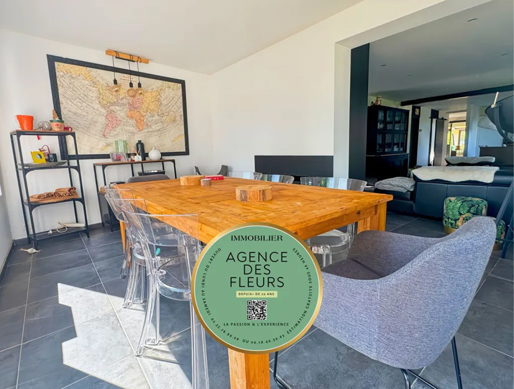 A vendre maison de 130 m² édifiée sur un terrain de 430 m² sur la commune de SAINT OUEN DU TILLEUL 27670