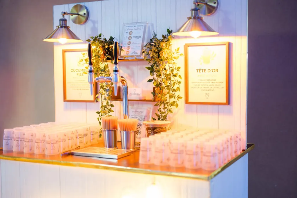 La tireuse à cocktails installée au Domaine des Oliviers à Légny