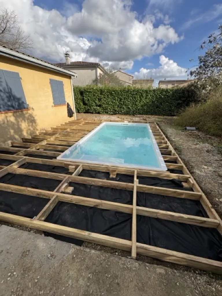 Terrasse en bois Muiracatiara de 28 m² à L’Union, périphérie de Toulouse