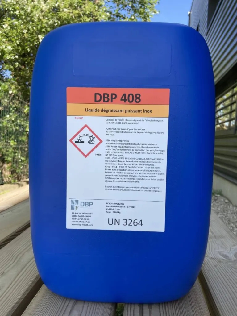 DBP 408 - Dégraissant et nettoyant acier carbone 