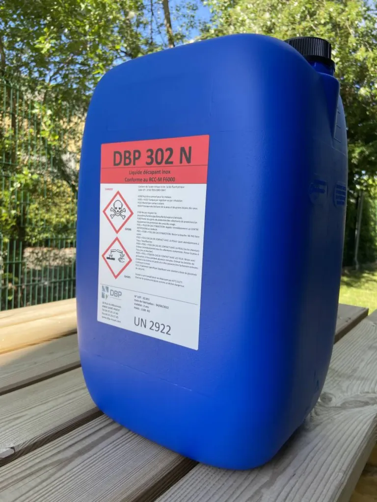 DBP 302 N - Produit liquide de décapage par immersion en bain pour la suppressions des salissures organique de l'inox - Gers (32)