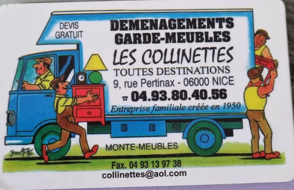 DEMENAGEMENT ET GARDE MEUBLE NICE 06000 LES COLINETTES