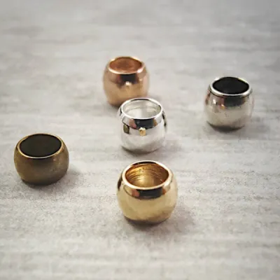 Perles à écraser pour bijoux fantaisie plaqué or ou plaqué argent