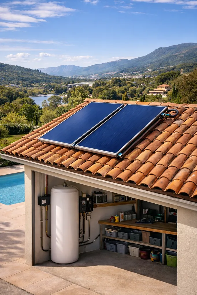 Installation d'un chauffe eau solaire individuel au meilleur prix avec PESS à La Ciotat 