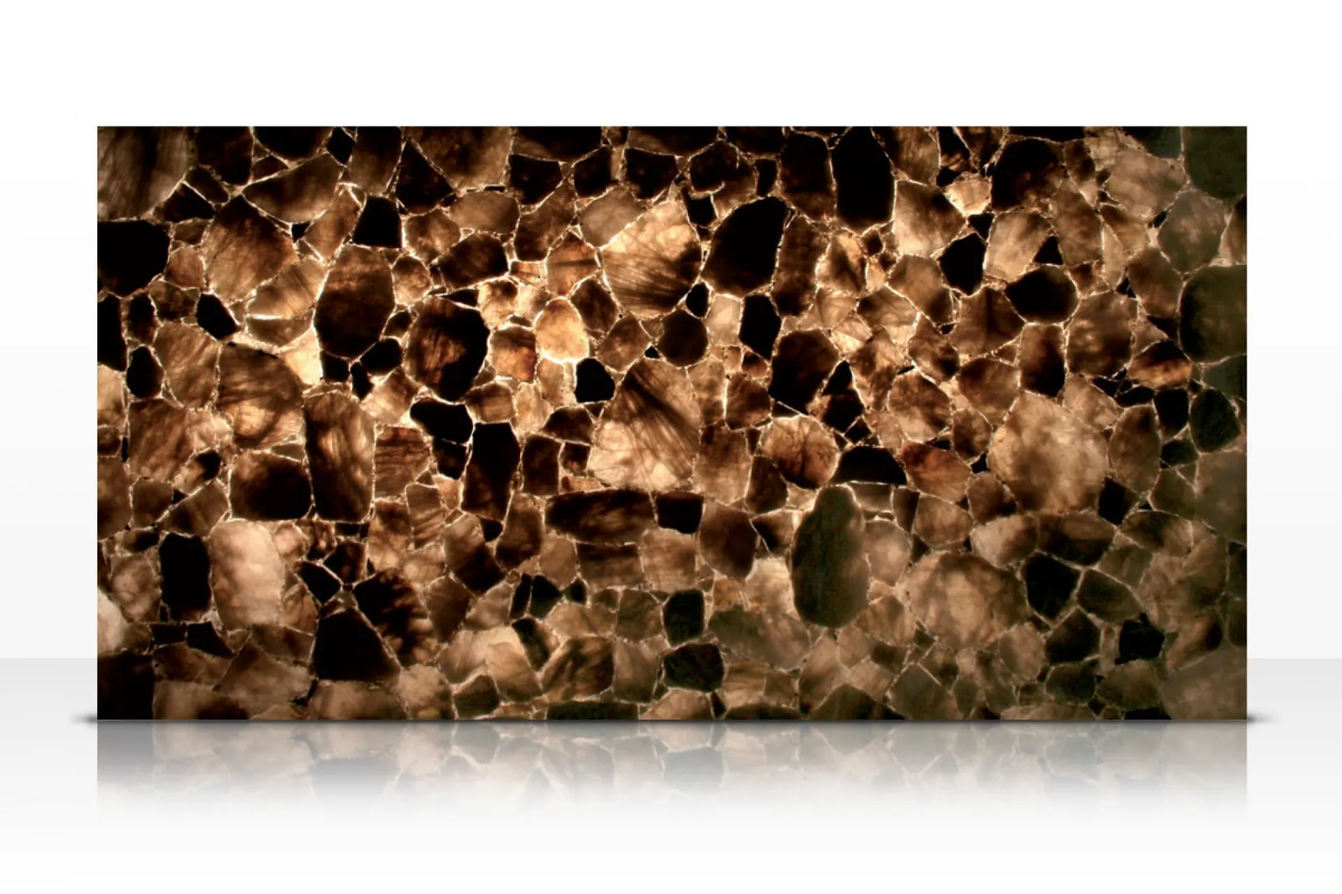 Tranche Smoky Quartz Ligtht rétroéclairée