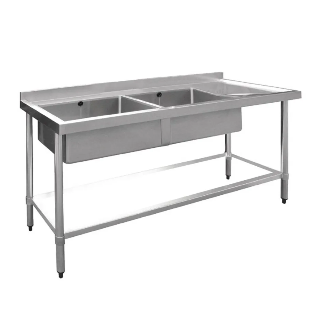 PLONGE INOX 2 BACS PROFESSIONNELLE POUR ANNIVERSAIRE