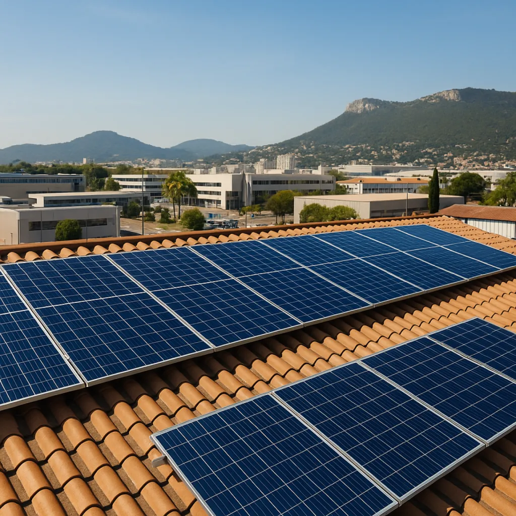 Produisez votre électricité grâce à la pose de panneaux solaires sur votre dépôt à Toulon et dans tout le Var
