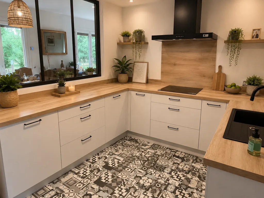 Rénovation d’une cuisine classique et champêtre à Saint-Sulpice-sur-Lèze (31)