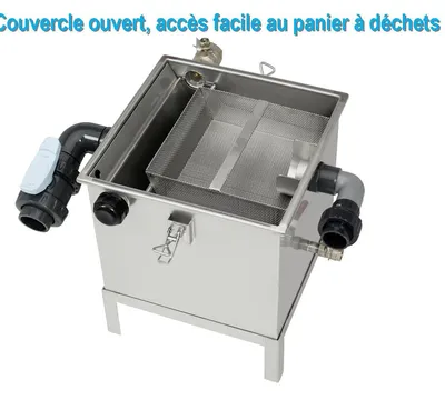 positionnement du panier à déchets sur le dessus du bac pour un accès facile