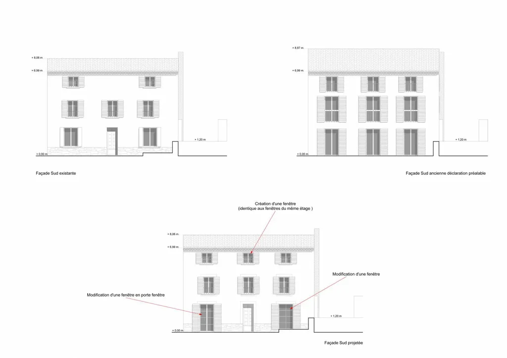 Façades sur rue - rénovation de maison de village à Fontaine de Vaucluse (84)