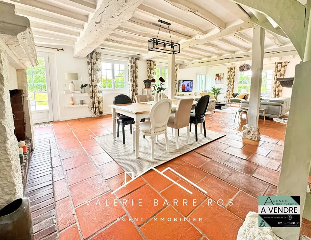 A vendre maison type Normande Longère de 148 m² et une dépendance habitable 67 m² sur LA LONDE 76500