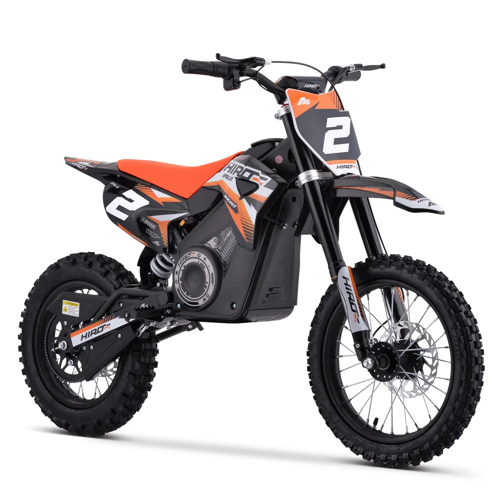 Moto électrique pour enfant avec puissance réglable, idéale pour jeunes pilotes à partir de 6 ans recherchant sécurité et sensations.