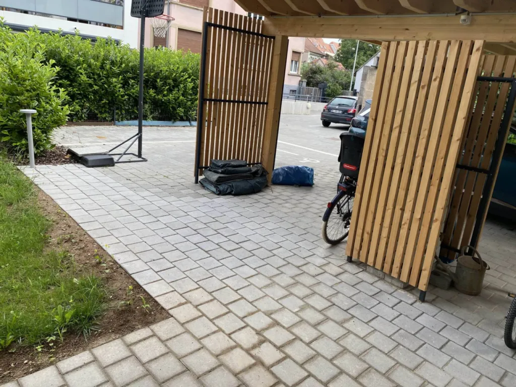 Pose de pavé pour une terrasse à Strasbourg 