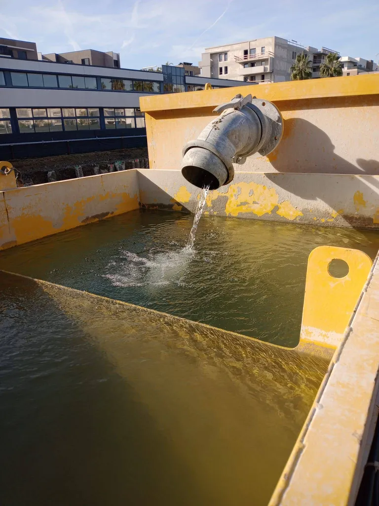 Décantage des eaux de nappe pompées 