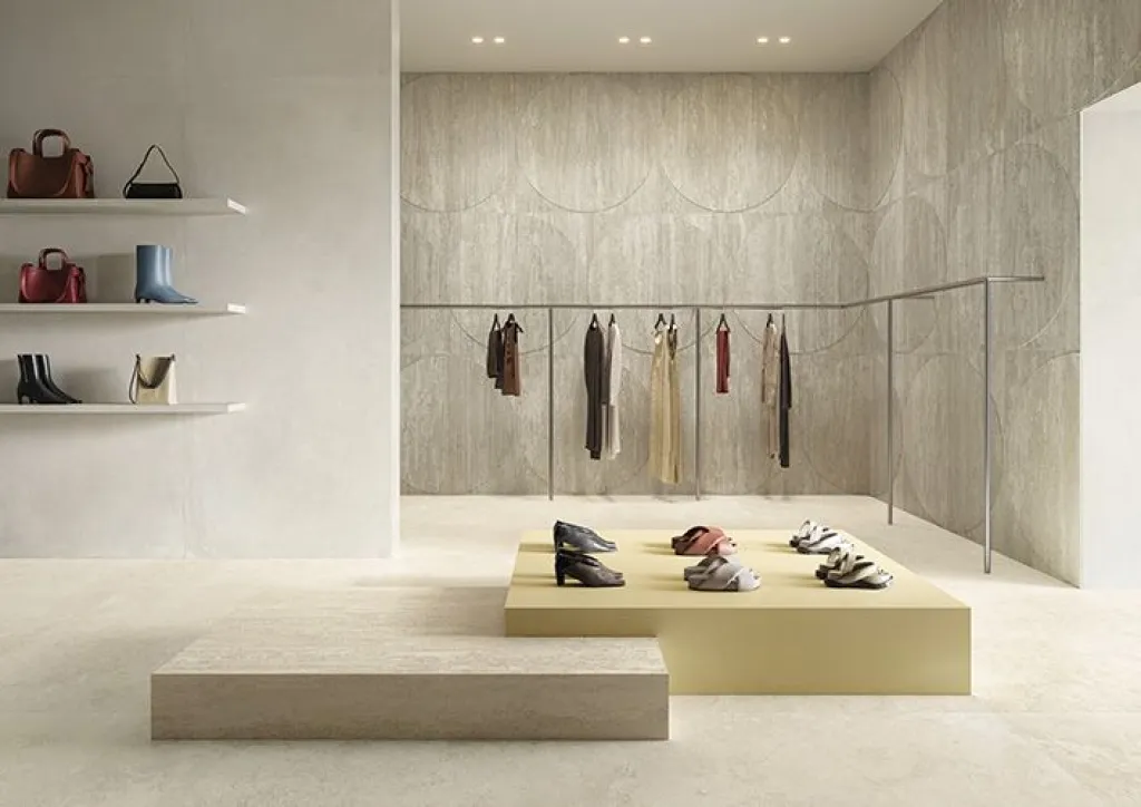 En Seine-Maritime, notre showroom propose du carrelage imitation pierre travertin en formats variés pour toutes les pièces de vie.