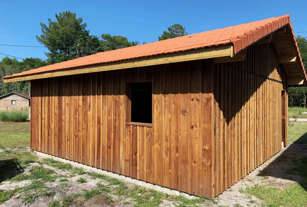 Construction d'un garage en bois sur la commune de Parentis-en-Born