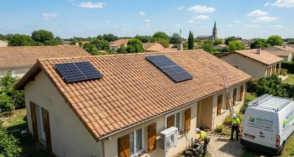 raccordement climatisation aux panneaux