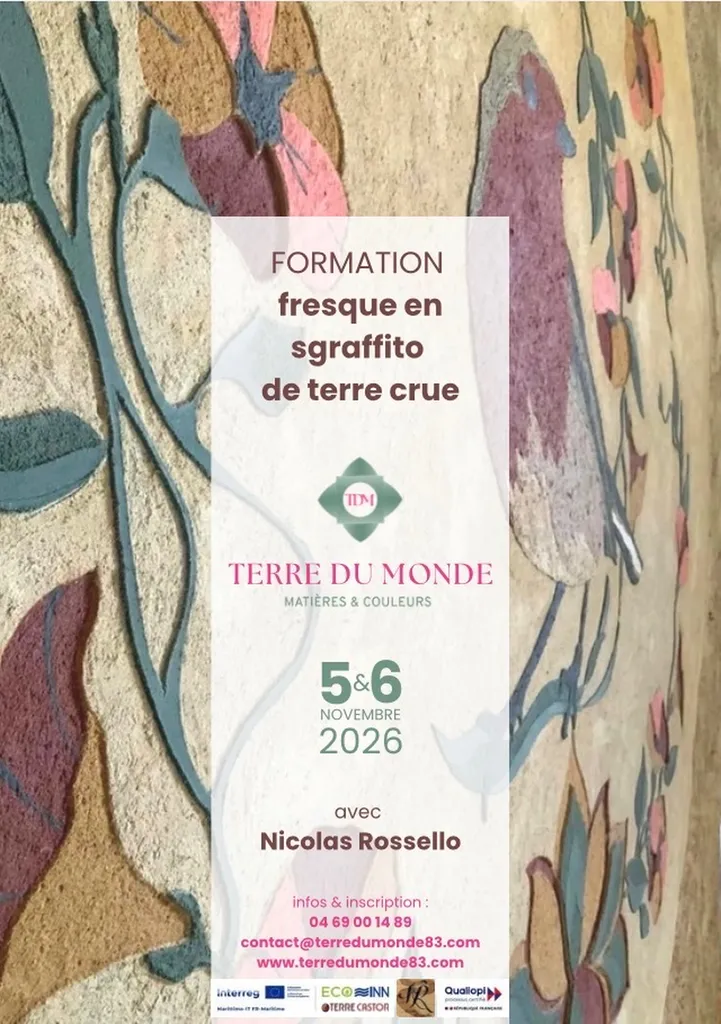 Formation fresque en sgraffito de terre crue
