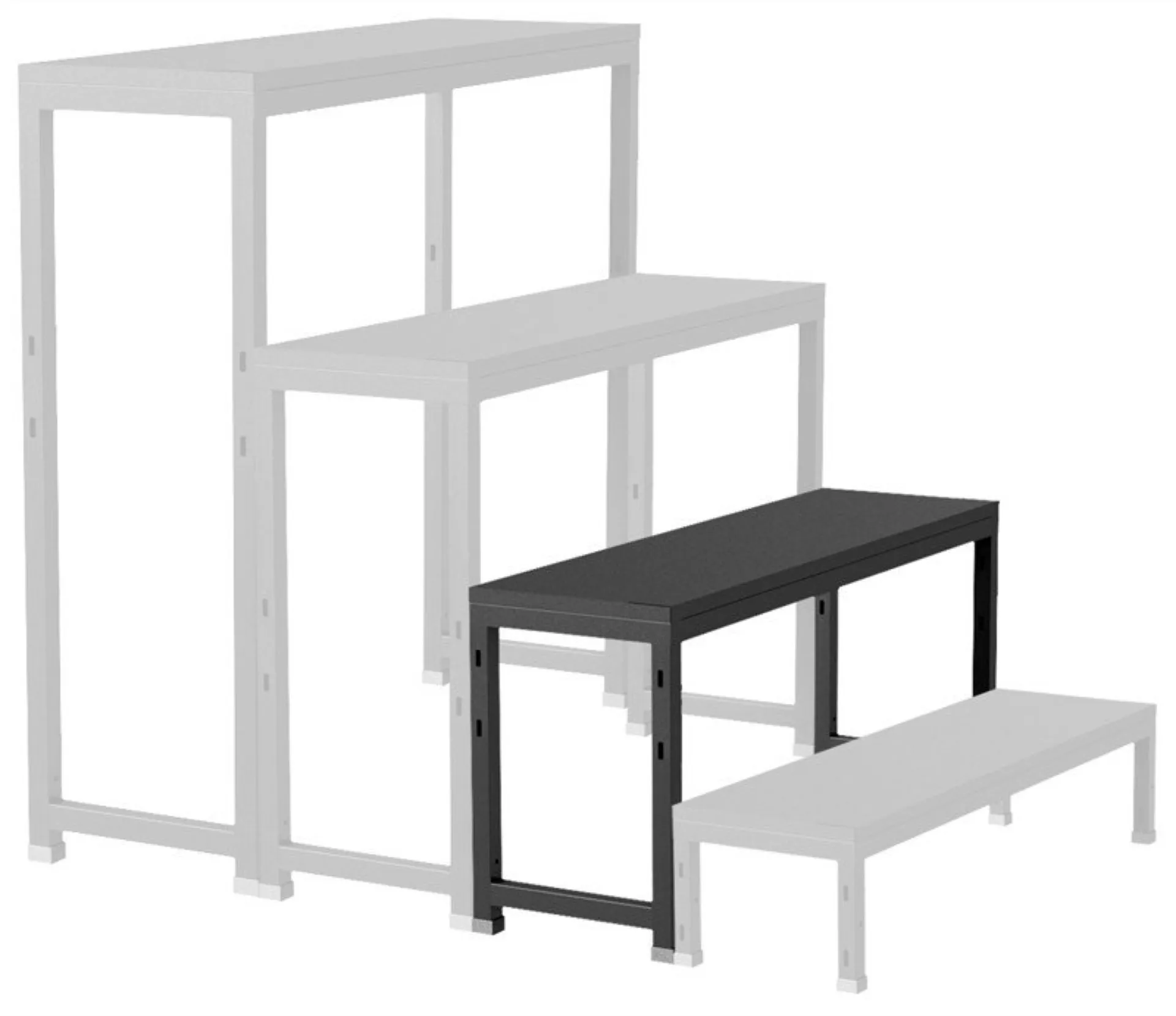 MARCHE POUR PODIUM HAUTEUR 40 CM NOIR