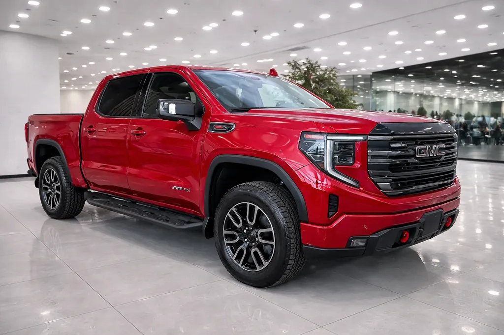GMC Sierra 1500 AT4 Rouge Volcanic V8 import Canada – pick-up américain premium homologué disponible en France