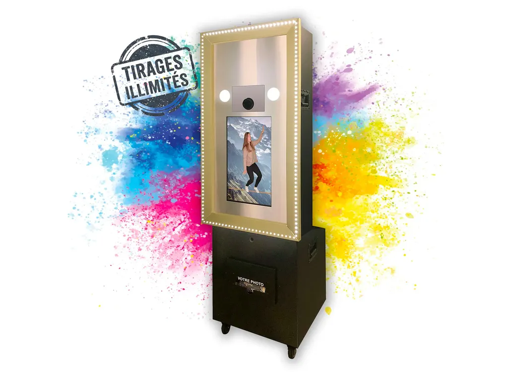 Photobooth Miroir tirages illimités mariages anniversaires Marseille Aix-en-Provence