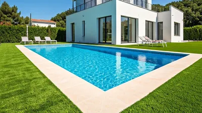 Piscine avec gazon synthétique Alliance