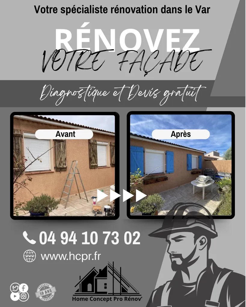 Entreprise de rénovation de toiture à La Seyne-sur-Mer : charpente, façade, isolation, ventilation avec garantie décennale chez Home Concept Pro Rénov'