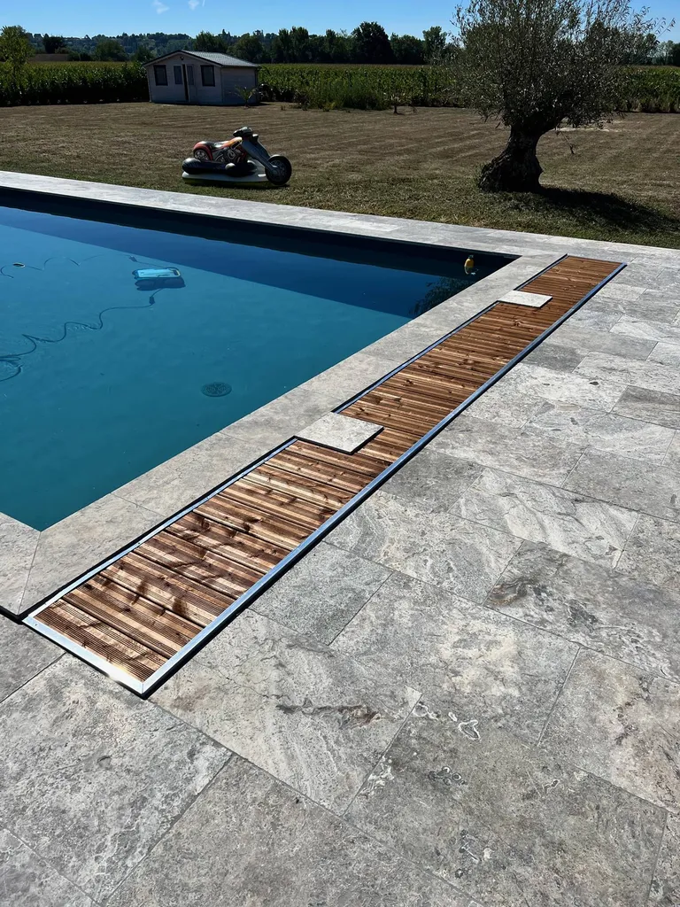 Poser du travertin silver proche de Sainte Eulalie