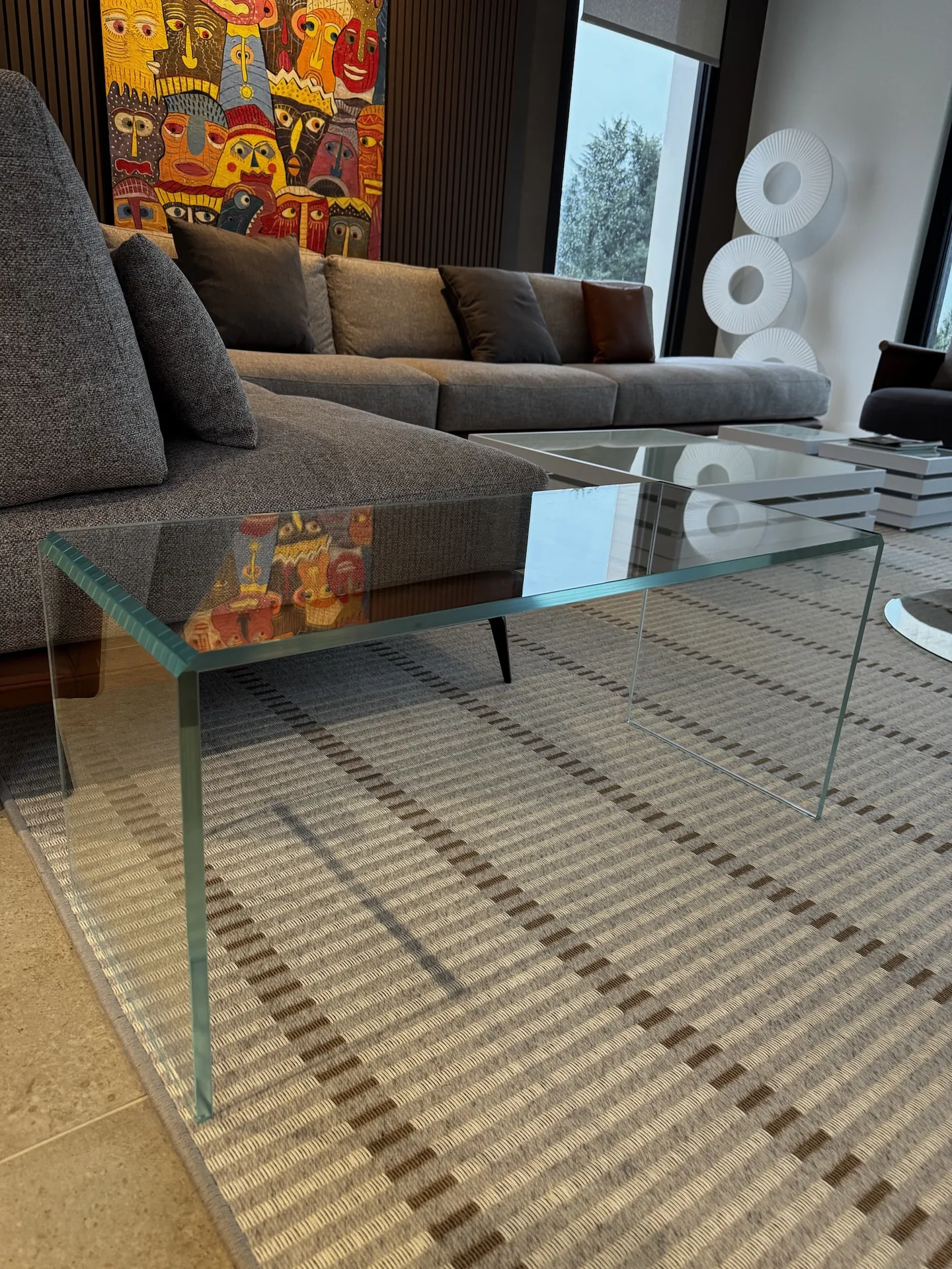 Mobilier en verre collé à l'UV à Champagne au Mont d'or