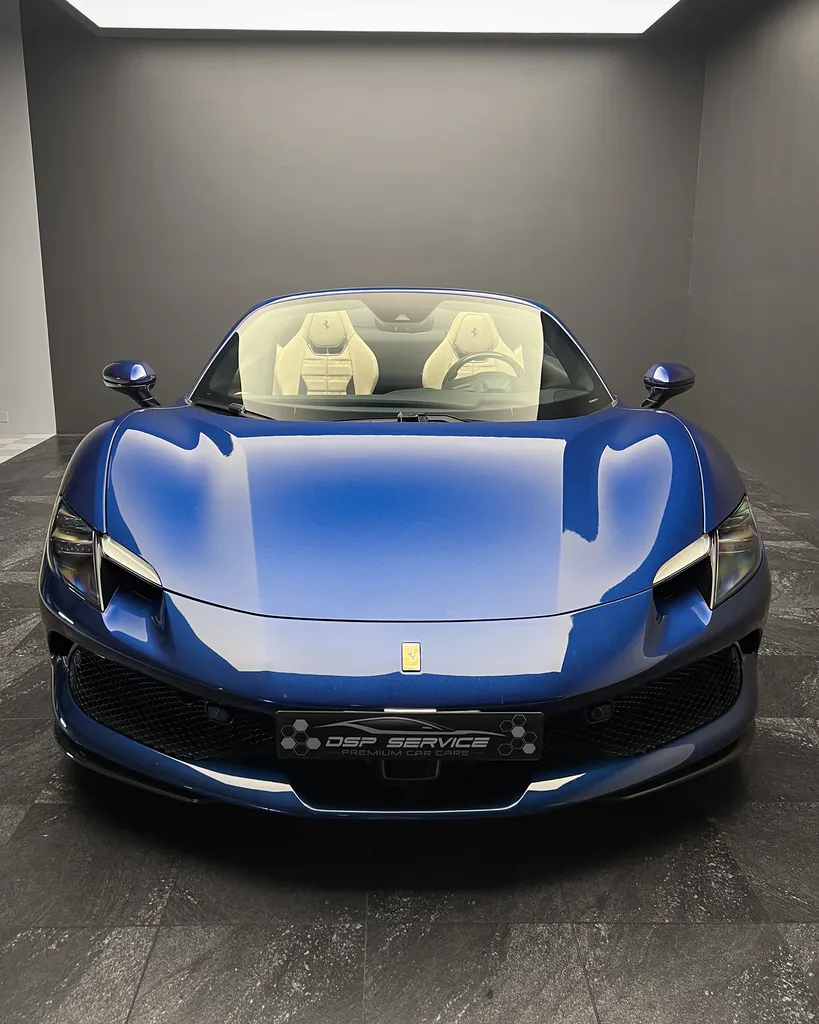 Protégez le capot de votre Ferrari 296 GTS avec une pose de film de protection PPF chez DSP Service Mulsanne