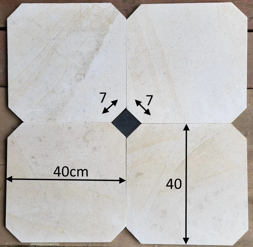 dalle avec 4 pans coupés par dalle pour cabochons FRANCEPIERRE – Pierre Naturelle Haut de Gamme à Paris et en Île-de-France : Bourgogne, Dordogne, Périgord, Travertin, Sinai Pearl et Atlas