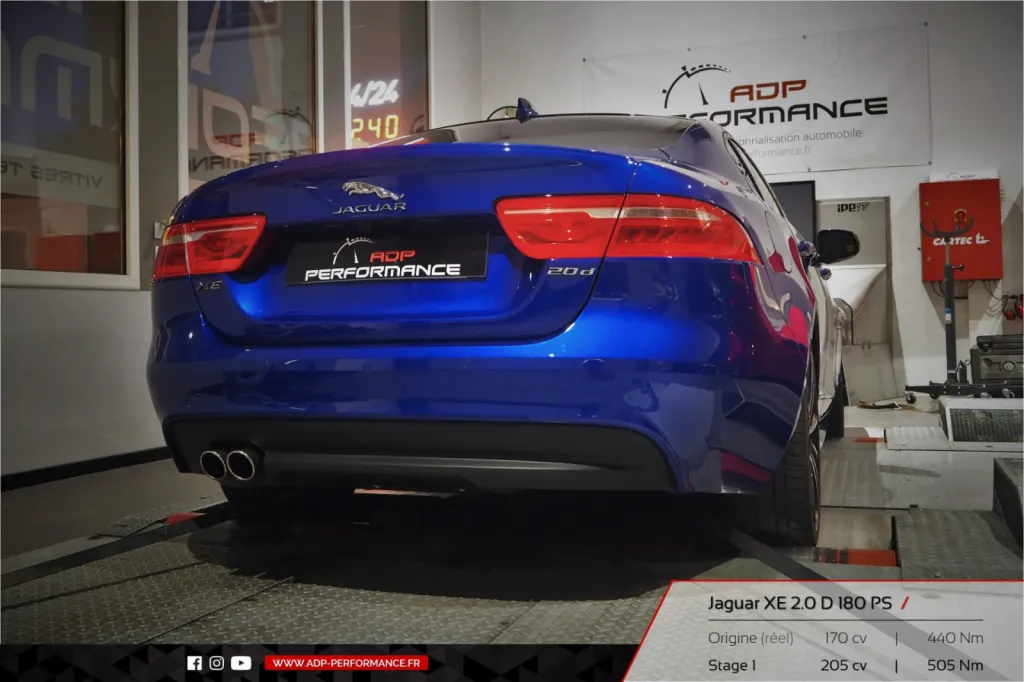 Reprogrammation moteur Nimes - Jaguar XE 2.0 D 180cv - ADP Performance