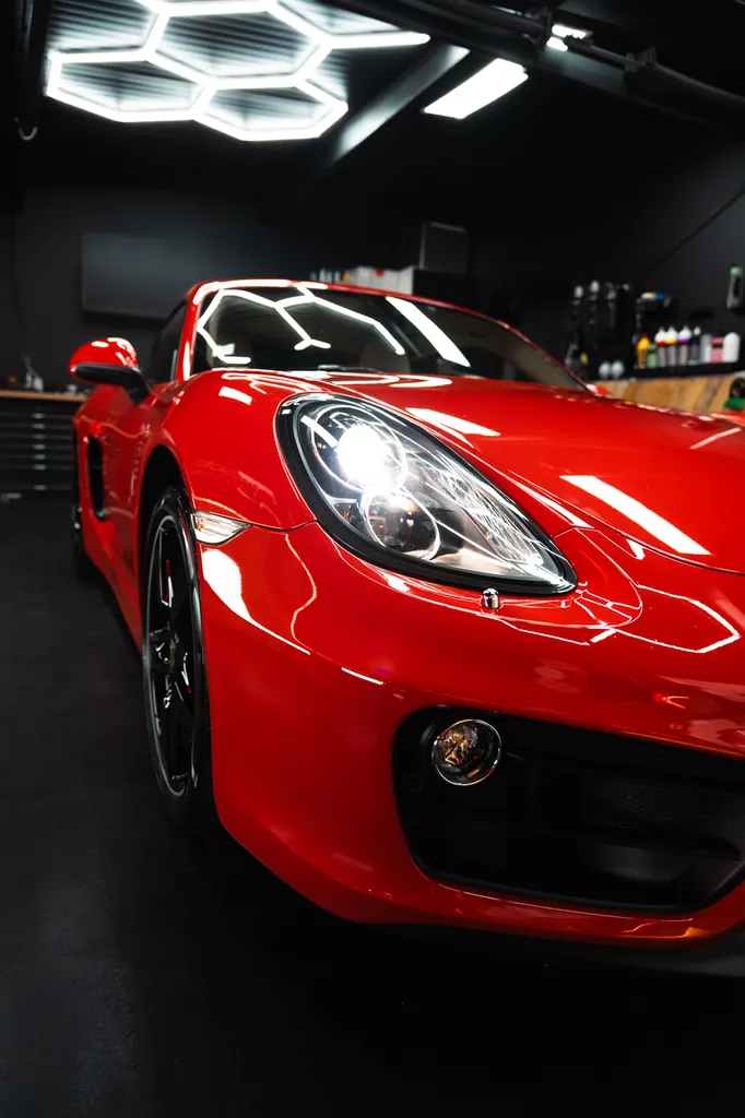 Une Porsche protege par notre traitement céramique 9 ans et une porsche protégé durablement 