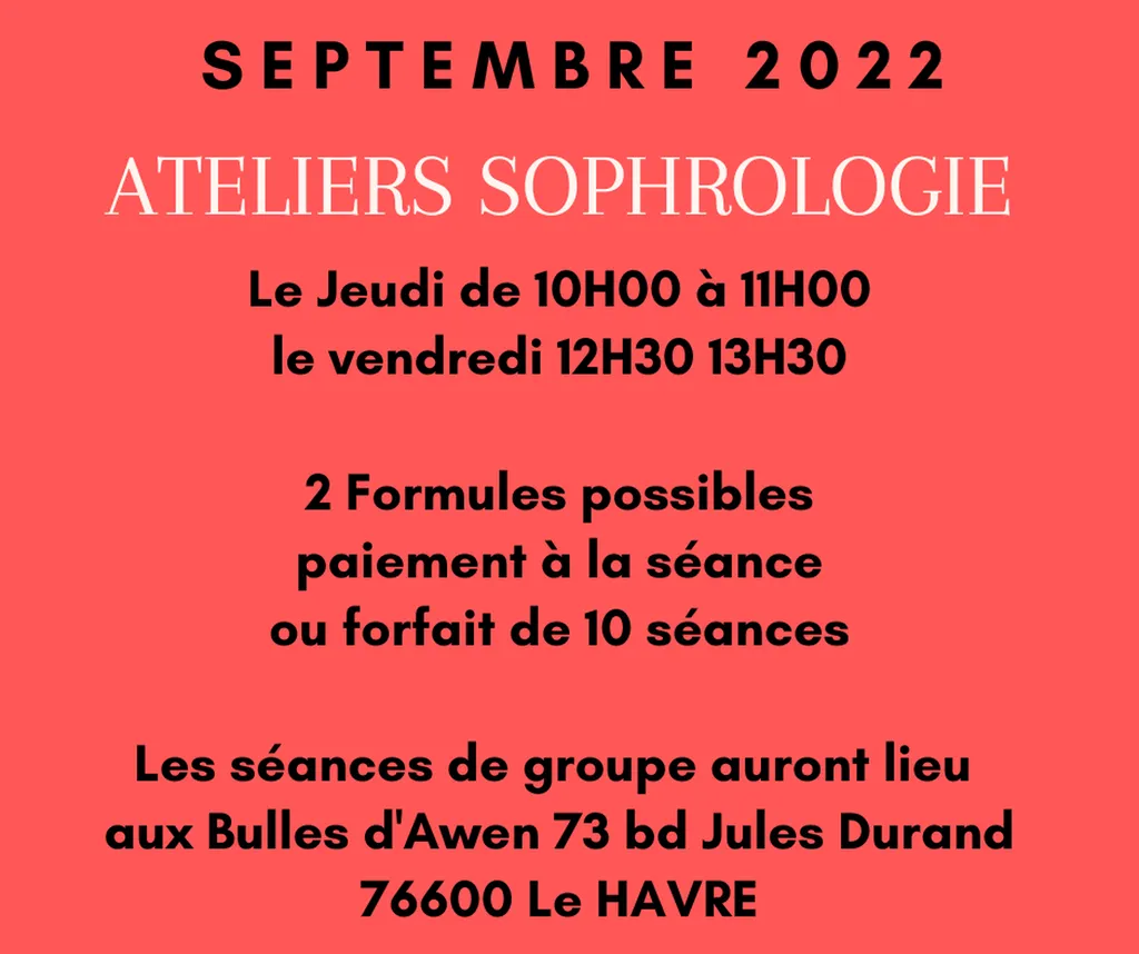 situation des ateliers collectifs sophrologie le havre