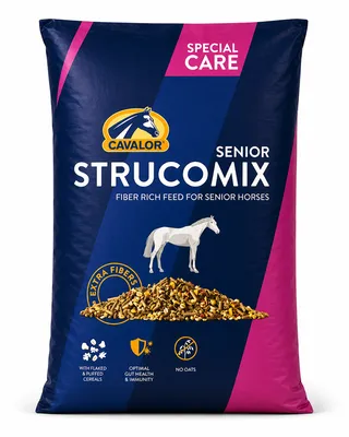Cavalor Strucomix Original – muesli riche en fibres pour chevaux sensibles et de loisir