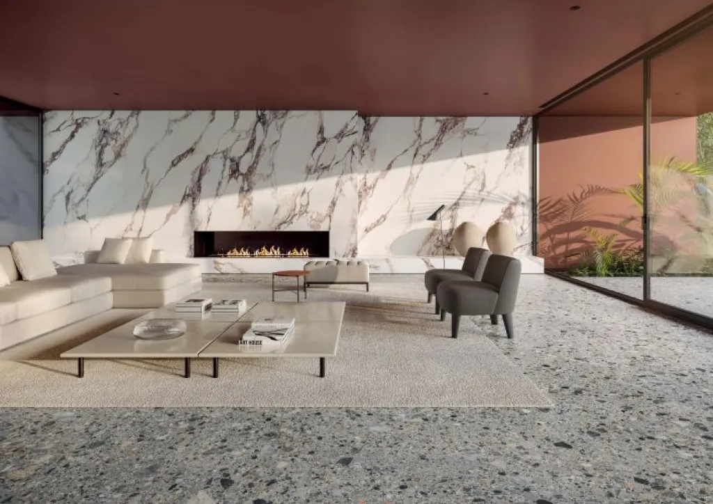 Pour un rendu artistique, associez les mosaïques CHARM EXPERIENCE aux teintes Nuances dans votre salle de bain à Rouen.