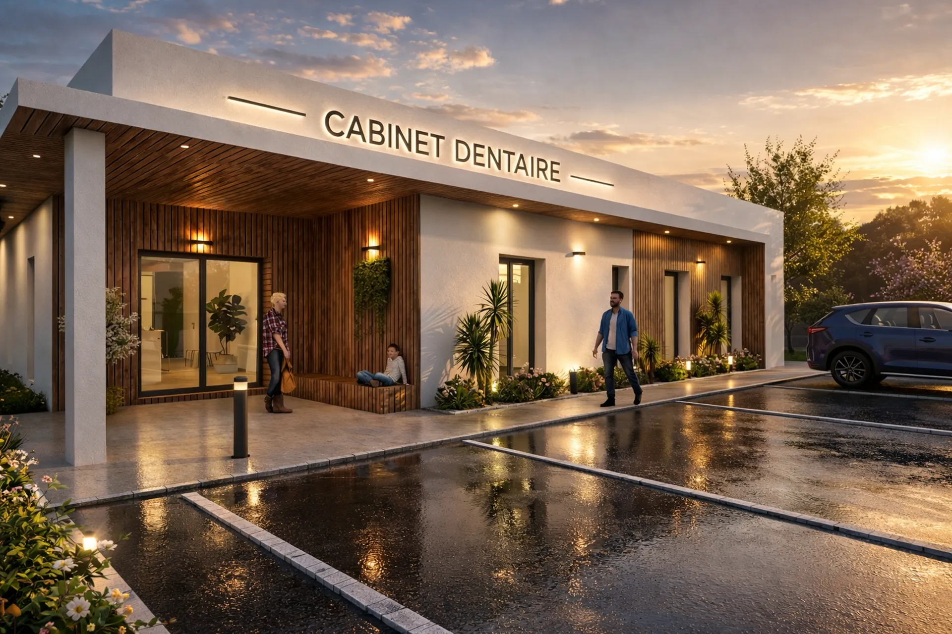 Un cabinet dentaire moderne et accueillant réalisé par Maisons HERAUD à Saint-André-de-Cubzac