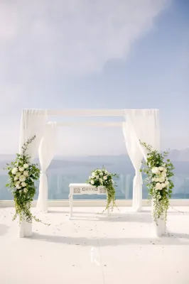 décoration de mariage pour une cérémonie en grèce