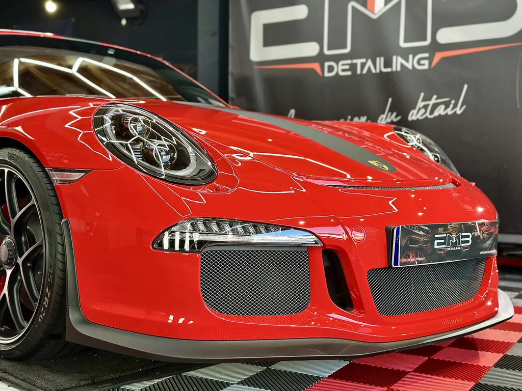 traitement céramique et protection PPF face avant porsche 991 GT3 sur lyon 