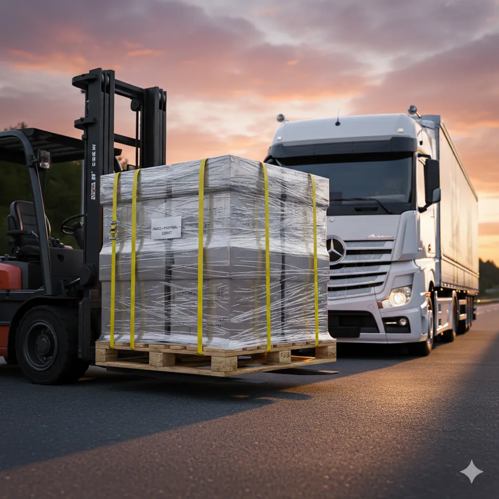Livraison palette 80x120x0,5 mètre France Europe en express, délais assurés et volume optimisé