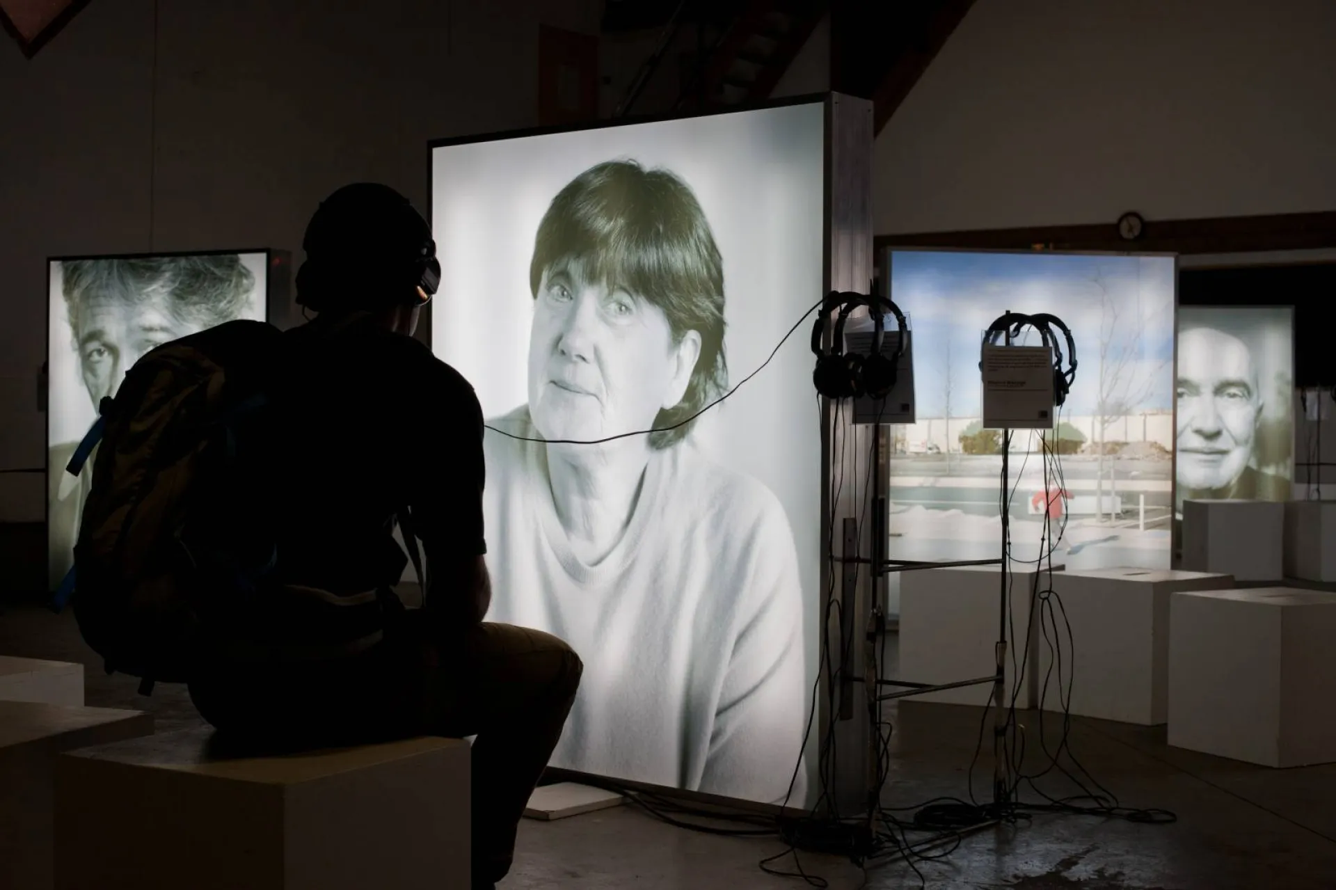 Cadre lumineux autoportant led impression photo exposition lyon