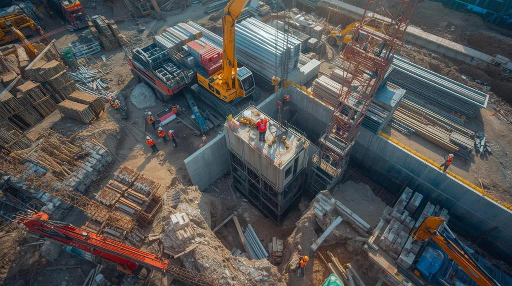 photo d'un chantier du bâtiment et travaux publics