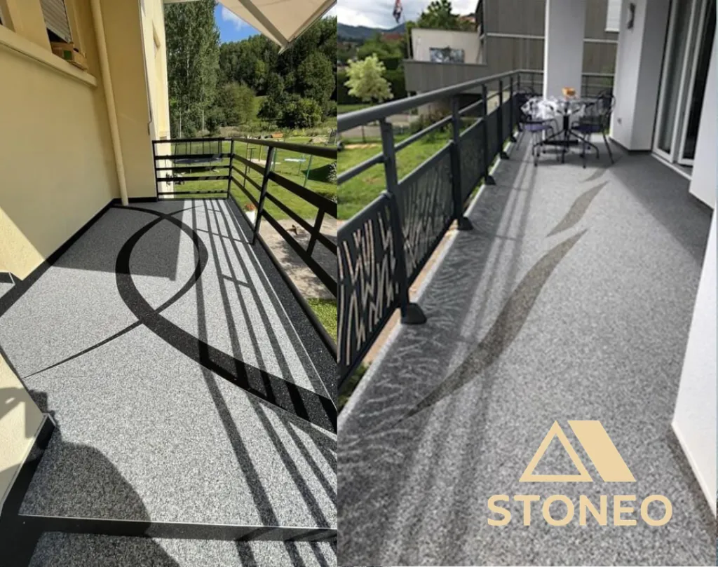 Comment choisir quelle résine utiliser (époxy, polyuréthane ou polyaspartique) pour réaliser un sol en moquette de pierre intérieur ou extérieur de qualité dans la Drôme, l'Ardèche ou l'Isère