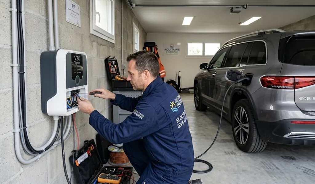 Bordeaux 33000, réalisation de la visite technique, de la pose sans sous-traitance et jusqu’à la maintenance pour l'installation de votre borne de recharge V2C 7kW ou 11kW