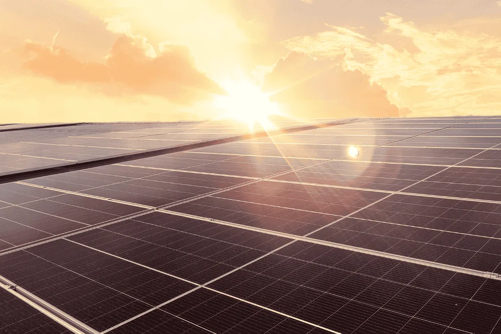 Panneaux solaires à Valserhône, près d'Annecy