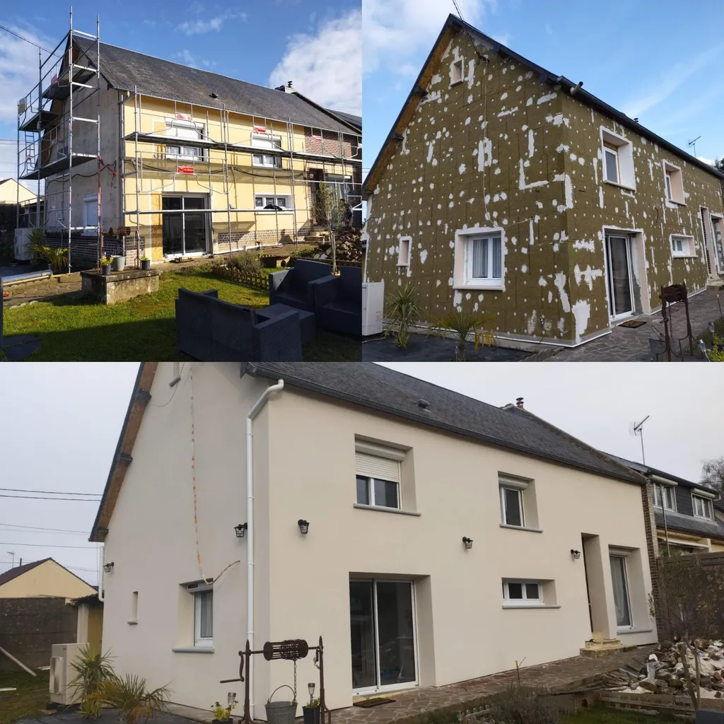 Avant / Après : isolation par l'extérieur en laine de roche