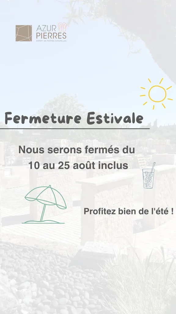 FERMETURE ESTIVALE
