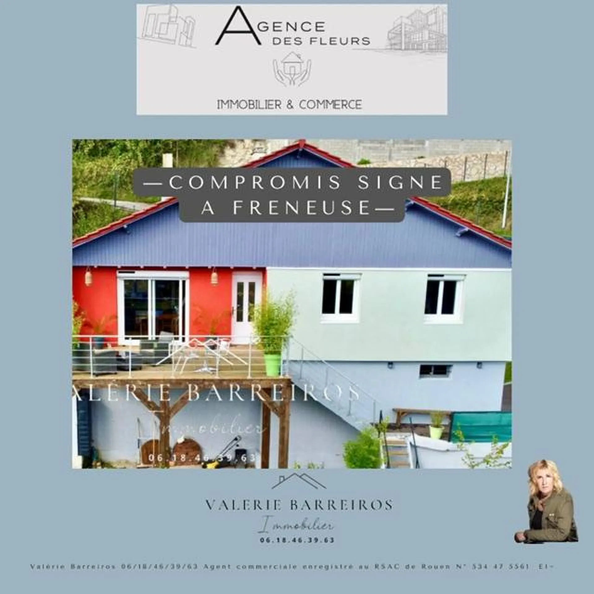 A VENDRE PAVILLON DE PLAIN PIED DE 89 M² SUR ENV 1200 M² DE TERRAIN SUR LA COMMUNE DE FRENEUSE 76410